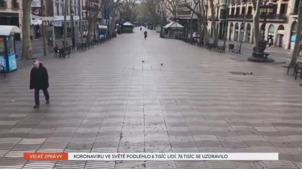 15.03. 2020 VELKÉ ZPRÁVY: KORONAVIRU NA SVĚTĚ PODLEHO 6 TISÍC LIDÍ, 76 TISÍC SE UZDRAVILO